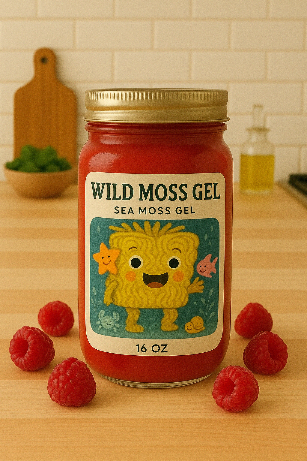 Unsweetened Raspberry Sea Moss Gel