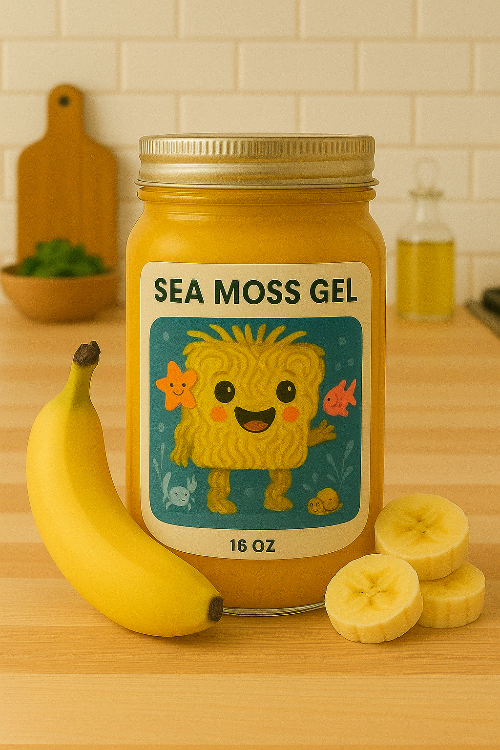 Sweetened Banana Sea Moss Gel