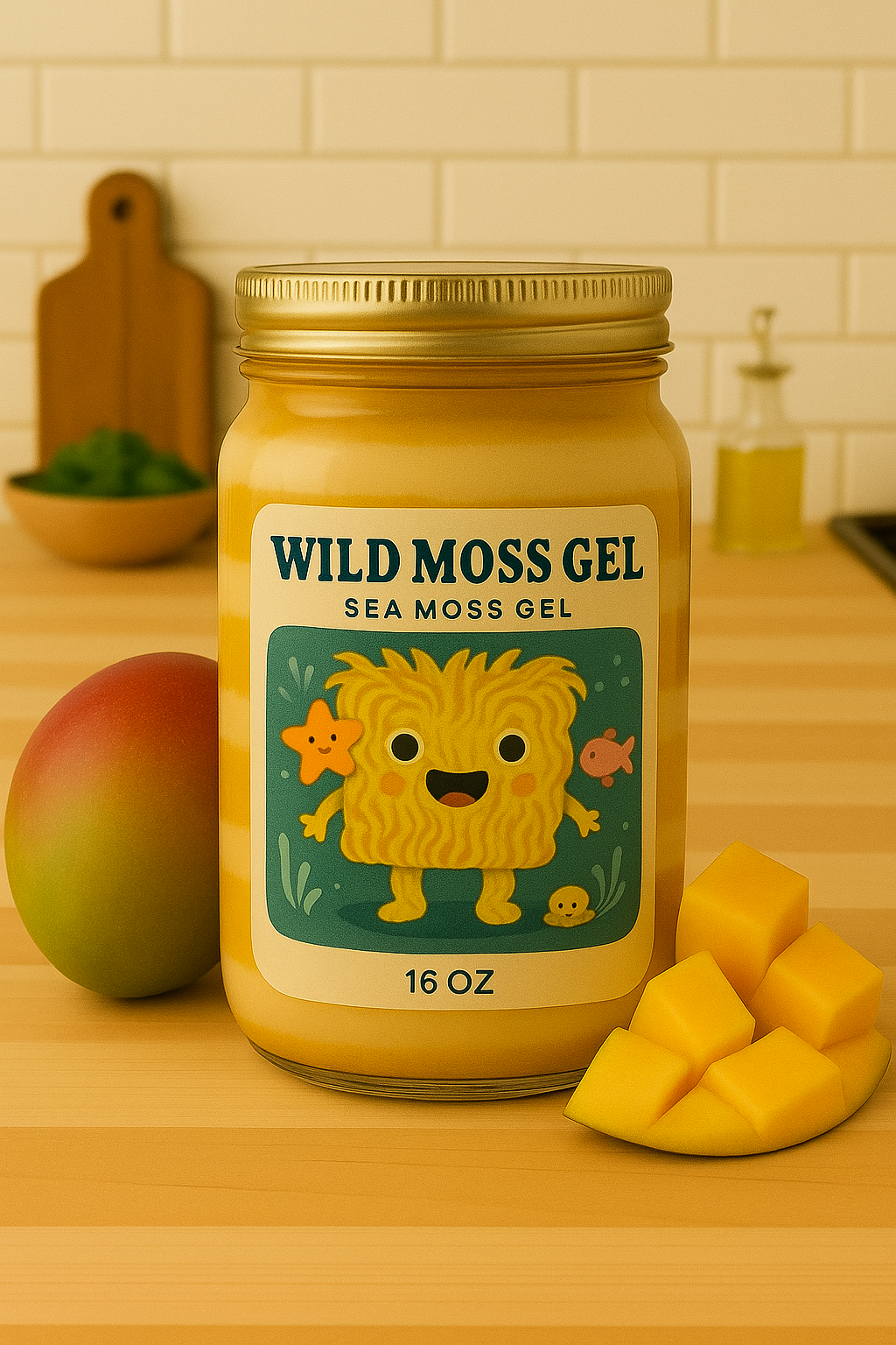 Sweetened Mango Fruit Layered Sea Moss Gel